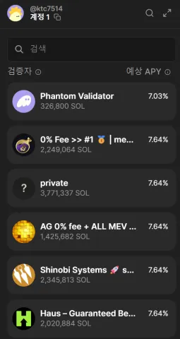 Validator(검증자) 선택