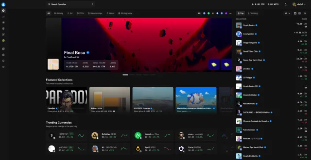 OpenSea 홈페이지