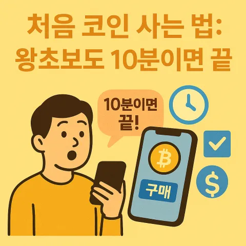 처음 코인 사는 법 왕초보도 10분이면 끝!